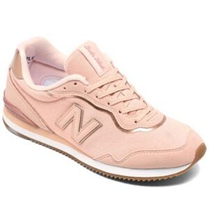 New Balance retro sneakers. Sola Sleek style. Pink/Rose gold color. Gum sole.